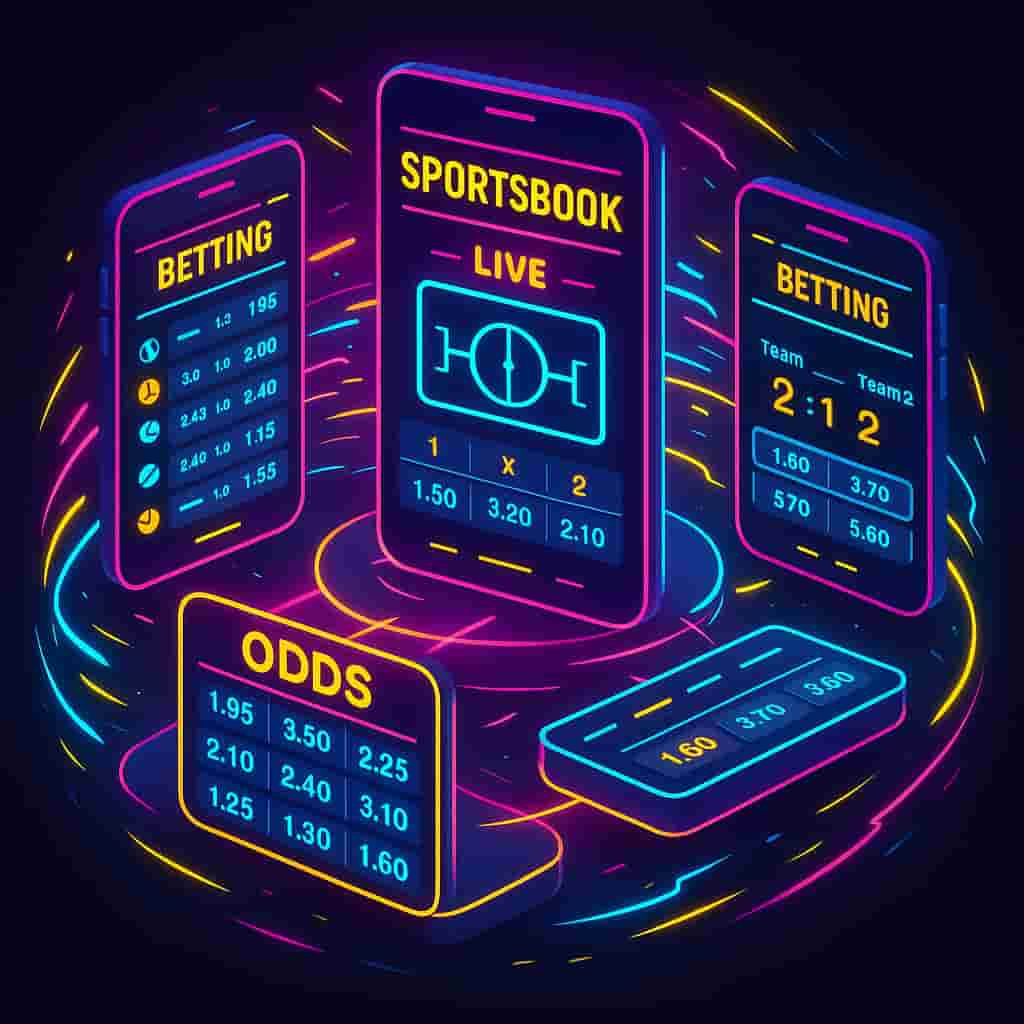 Multi-brand sports betting site design platform showing connected sportsbook interfaces and betting layouts