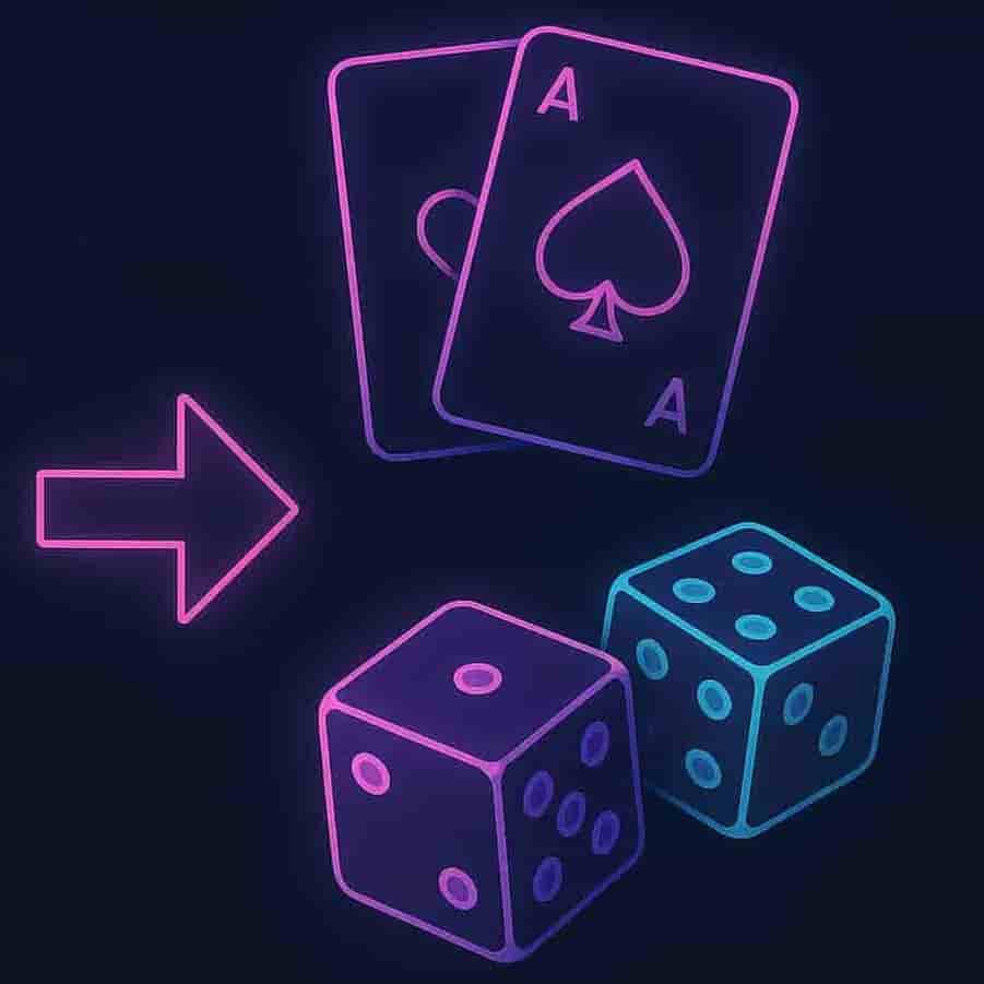 iGaming brand development package benefits with structured casino gaming elements and neon design
