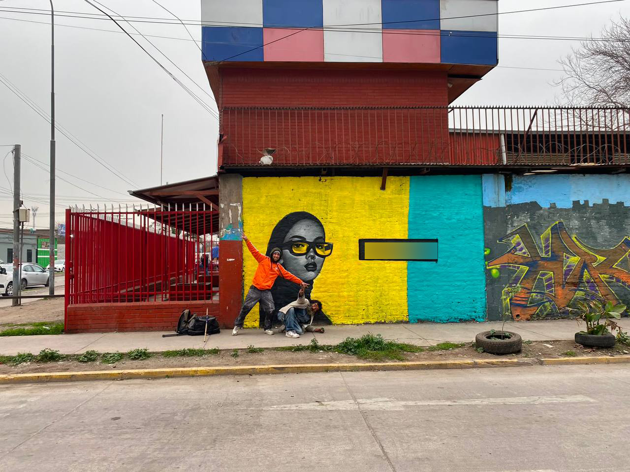 Completed branded mural in Santiago, Chile